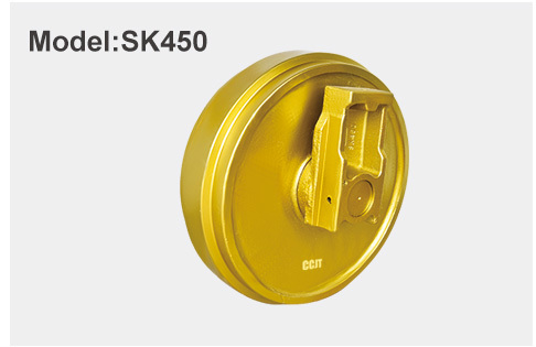 Kobelco SK450 Front Idler Assy 45 Ton Excavator Track Idler Yellow Color